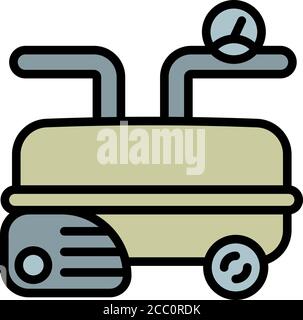 Icône du compresseur de piscine. Contour de l'icône de vecteur de compresseur de pool pour la conception de sites Web isolée sur fond blanc Illustration de Vecteur