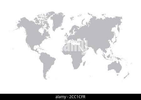 Carte du monde vecteur moderne sur blanc Illustration de Vecteur