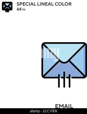 Envoyer par e-mail une icône de vecteur de couleur de ligne spéciale. Icônes d'e-mail pour votre projet d'entreprise Illustration de Vecteur