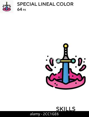 Compétences icône spéciale de vecteur de couleur de ligne. Icônes de compétences pour votre projet d'entreprise Illustration de Vecteur