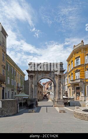 Arc de Sergii, Pula, Istrie, Croatie Banque D'Images