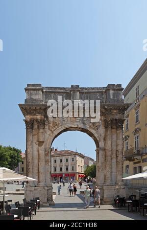 Arc de Sergii, Pula, Istrie, Croatie Banque D'Images