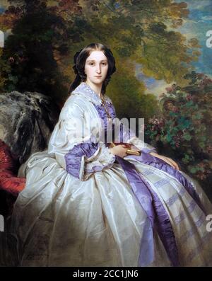 Winterhalter Franz Xavier - Comtesse Lamsdorff - Ecole allemande - 19e siècle Banque D'Images