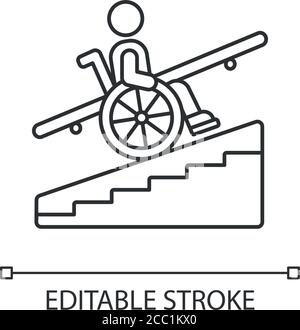 Icône linéaire d'accès libre STEP Illustration de Vecteur