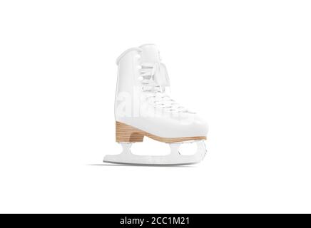 Patins à glace blancs avec lame et dentelle Banque D'Images