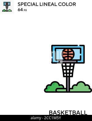 Icône de vecteur de couleur spécial basket-ball. Icônes de basket-ball pour votre projet d'entreprise Illustration de Vecteur