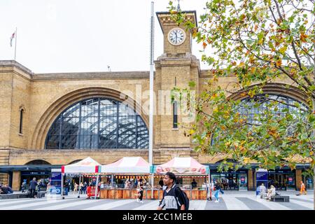 Gare de King's Cross, terminus de la ligne principale de la côte est, Londres, Royaume-Uni Banque D'Images