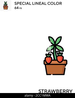 Icône de vecteur de couleur spécial fraise. Icônes de fraise pour votre projet d'entreprise Illustration de Vecteur