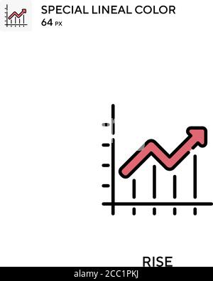 Rise icône spéciale de vecteur de couleur de ligne. Des icônes d'augmentation pour votre projet d'entreprise Illustration de Vecteur