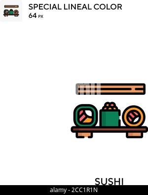 Icône de vecteur de couleur spécial Sushi. Des icônes de sushi pour votre projet d'entreprise Illustration de Vecteur