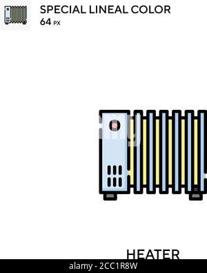 Icône de vecteur de couleur spécial de l'élément chauffant. Icônes de chauffage pour votre projet d'entreprise Illustration de Vecteur