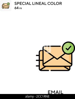 Envoyer par e-mail une icône de vecteur de couleur de ligne spéciale. Icônes d'e-mail pour votre projet d'entreprise Illustration de Vecteur