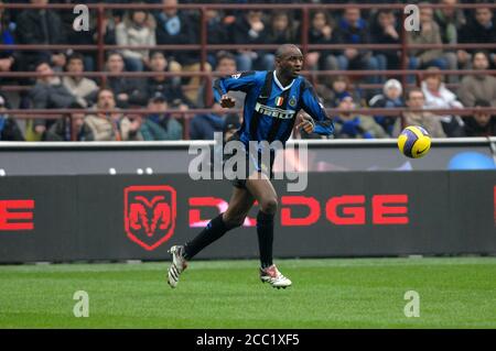 Milan Italie, 21 janvier 2007, Stade 'G.MEAZZA SAN SIRO', Championnat de football sérieux A 2006/2007, FC Inter - ACF Fiorentina : Patrick Vieira en action pendant le match Banque D'Images