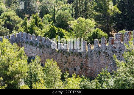 Turquie, Alanya, vue sur le château d'Alanya Banque D'Images