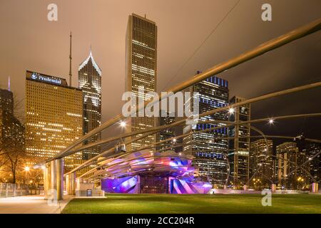 États-unis, Illinois, Chicago, vue du Pavillon Jay Pritzker Banque D'Images