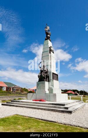 Atlantique Sud, Royaume-Uni, Territoires britanniques d'outre-mer, Falkland oriental, îles Falkland, Falklands, Port Stanley, Stanley, vue de la bataille de 1914 m Banque D'Images