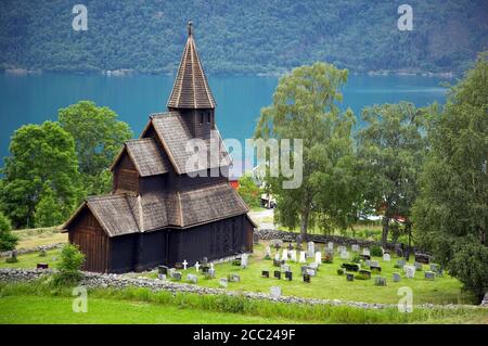 La Norvège, urnes, église Banque D'Images