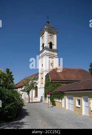 Allemagne, Bavière, Bad Birnbach, église paroissiale Banque D'Images