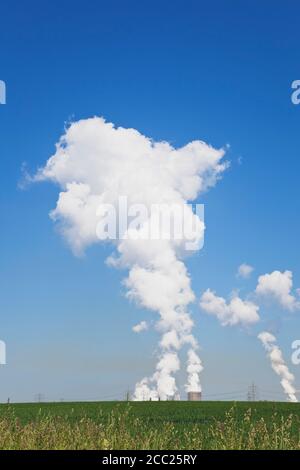 L'Allemagne, en Rhénanie du Nord-Westphalie, vue de power plant Banque D'Images