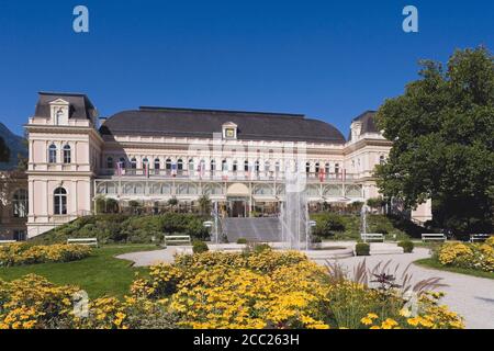 L'Autriche, Salzkammergut, Bad Ischl, jardins du spa, de la salle des pompes Banque D'Images