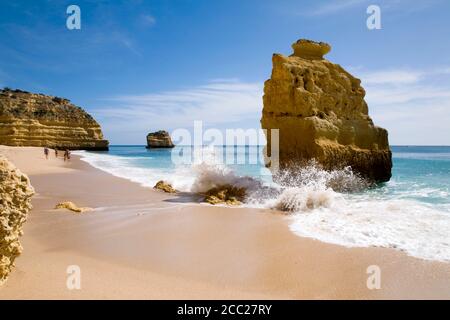 Rock formation at beach Banque D'Images
