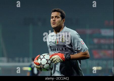 Fabio Diena   Milan Italie, 18 octobre 2006, 'G.Meazza' Stadium, UEFA Champions League 2006/2007, FC Inter - Spartak Mosca : Julio Cesar pendant le match Banque D'Images