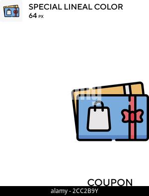 Coupon icône de vecteur de couleur spécial. Icônes de coupons pour votre projet d'entreprise Illustration de Vecteur