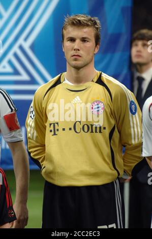 Milan Italie, 03 avril 2007, 'SAN SIRO' Stadium, UEFA Champions League 2006/2007, AC Milan - FC Bayern Monaco : Michael Rensing avant le match Banque D'Images