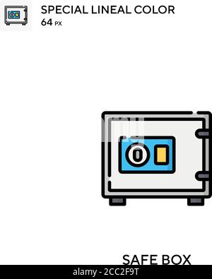 Case à cocher icône spéciale de vecteur de couleur de ligne. Icônes de coffre-fort pour votre projet d'entreprise Illustration de Vecteur