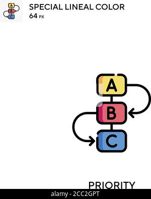 Icône de vecteur de couleur spécial de ligne prioritaire. Icônes de priorité pour votre projet d'entreprise Illustration de Vecteur