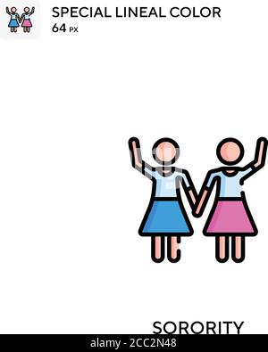 Sororité icône de vecteur de couleur spécial linéaire. Icônes de sororité pour votre projet d'entreprise Illustration de Vecteur