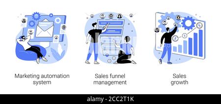 Logiciel de marketing résumé concept illustrations vectorielles. Illustration de Vecteur