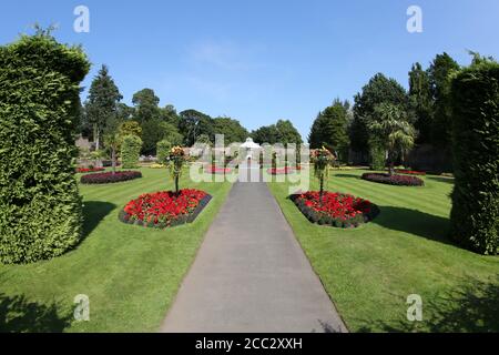 Ayr, Ayrshire, Écosse, jardin clos dans le parc public de Belleisle août 2020 crédit : Alister Firth Banque D'Images