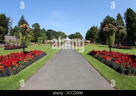 Ayr, Ayrshire, Écosse, jardin clos dans le parc public de Belleisle août 2020 crédit : Alister Firth Banque D'Images