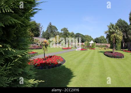 Ayr, Ayrshire, Écosse, jardin clos dans le parc public de Belleisle août 2020 crédit : Alister Firth Banque D'Images