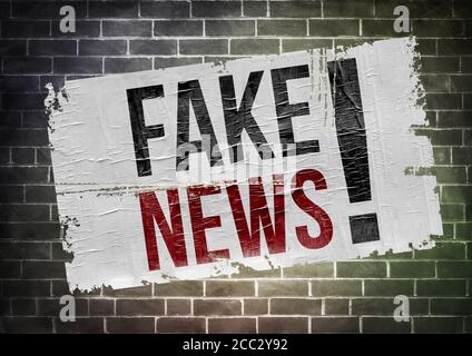 Fausses nouvelles - concept d'affiche Banque D'Images