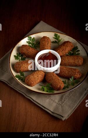 Kibe, Croquete, Delicioso Food, Brazilian Street Food Banque D'Images