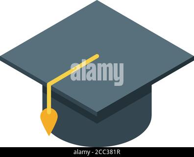 Icône de subvention de l'étudiant gradué, style isométrique Illustration de Vecteur