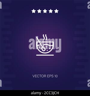 illustration moderne de l'icône de vecteur de bol de porridge Illustration de Vecteur