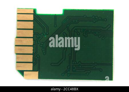 À l'intérieur de la carte SD, isolée sur fond blanc Banque D'Images