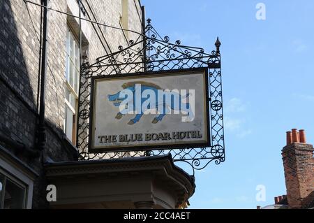 Le panneau Blue Boar Hotel, Maldon, Essex Banque D'Images