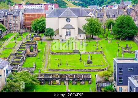 Édimbourg Écosse 5 août 2020 Canongate Kirk et cimetière à Édimbourg, Écosse Banque D'Images