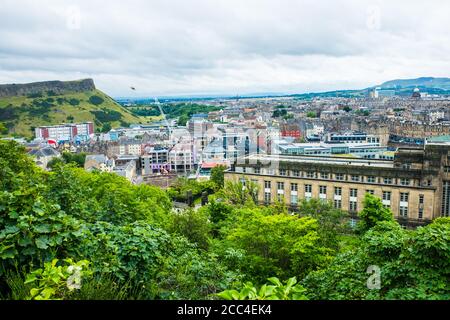 Edinburgh Scotlan 5 août 2020 vue en hauteur d'Édimbourg, Écosse , vue de Calton Hill Banque D'Images