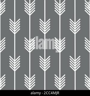 Illustration d'un arrière-plan noir et blanc avec des flèches Banque D'Images