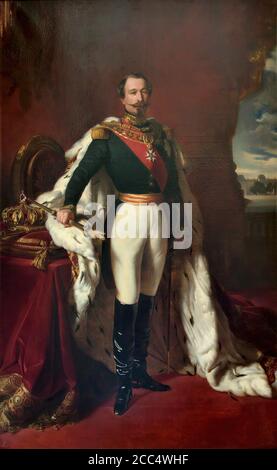 Winterhalter Franz Xavier - Portrait de l'empereur Napoléon III - École allemande - 19e siècle Banque D'Images