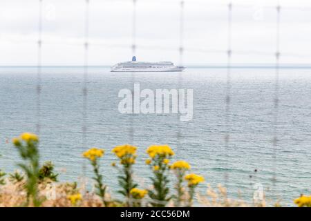 P&O navires de croisière ancrés à Bournemouth, Royaume-Uni en raison de la covid19. Banque D'Images