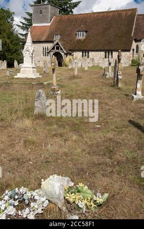 Lieu de sépulture de Florence Nightingale à l'église St Margaret D'Antioch dans le village de Wollow dans le Hampshire Banque D'Images