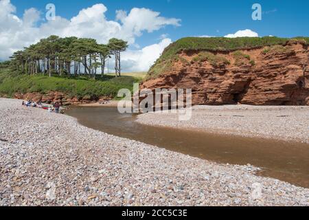 Photo de paysage de l'estuaire de l'Otter à Budleigh Salterton dans le Devon Banque D'Images