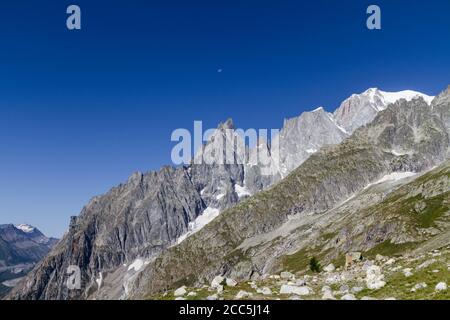 Monte Bianco/ Mont blanc (la plus haute montagne des Alpes) Banque D'Images