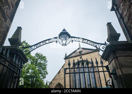 Édimbourg Écosse 6 août 2020 gros plan de la porte de Greyfriars Churchyard, Édimbourg, Banque D'Images